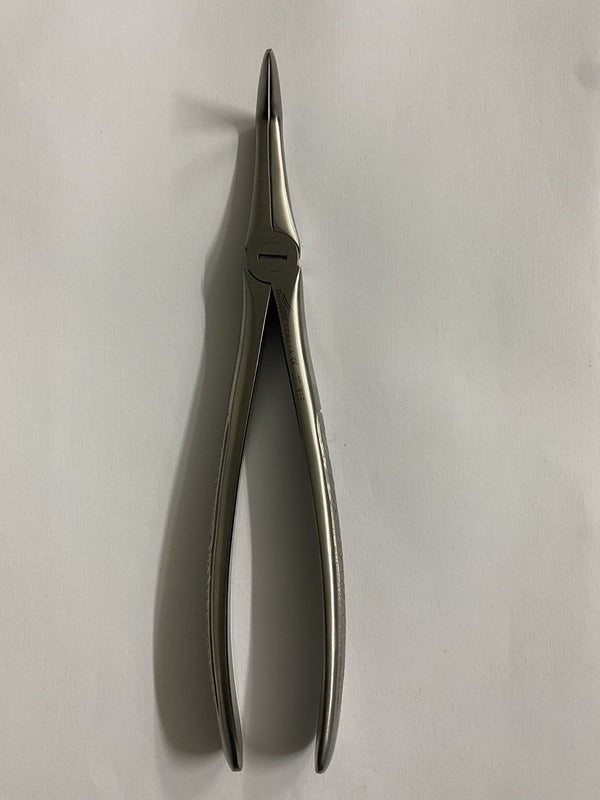 FIG 145 CURVED FORCEPS FOR LOWER ROOTS WHIT SERRATED LONG TIPS (Cod. 1000-45)