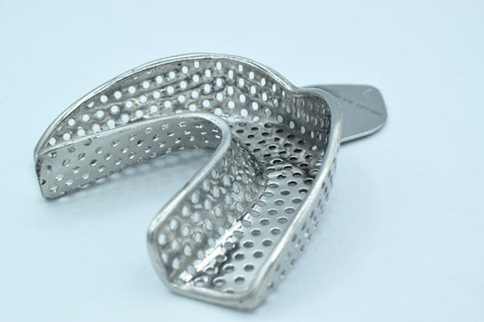 LOWER IMPRESSION TRAY (L) - STAINLESS STEAL (Cod. 1027-9)