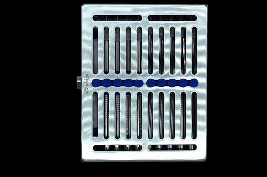 Set di Osteotomi Doppio Blocco 10 Pezzi (concavo) (COD. 1021-23)