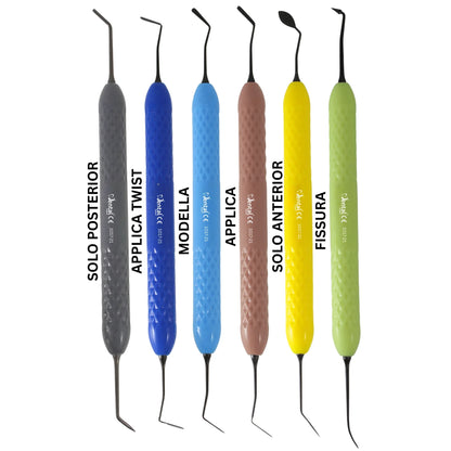 Composite Restorative Filling Instruments Set of 06 (Black Points) with box  (1017-21)