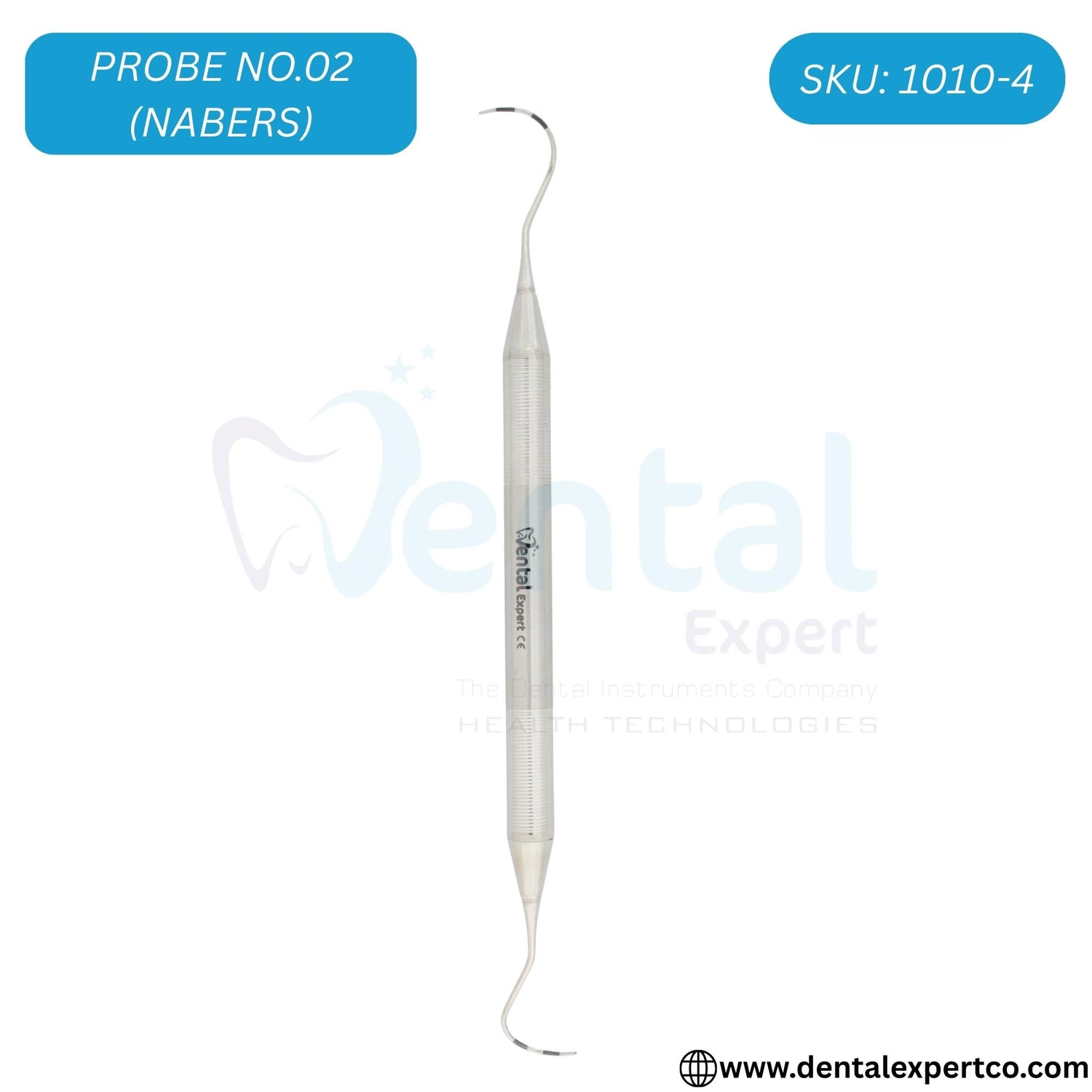 Dental Expert Probe No.02 Nabers Coloured, close-up of a dental probing instrument with colorful markings for dental assessments.