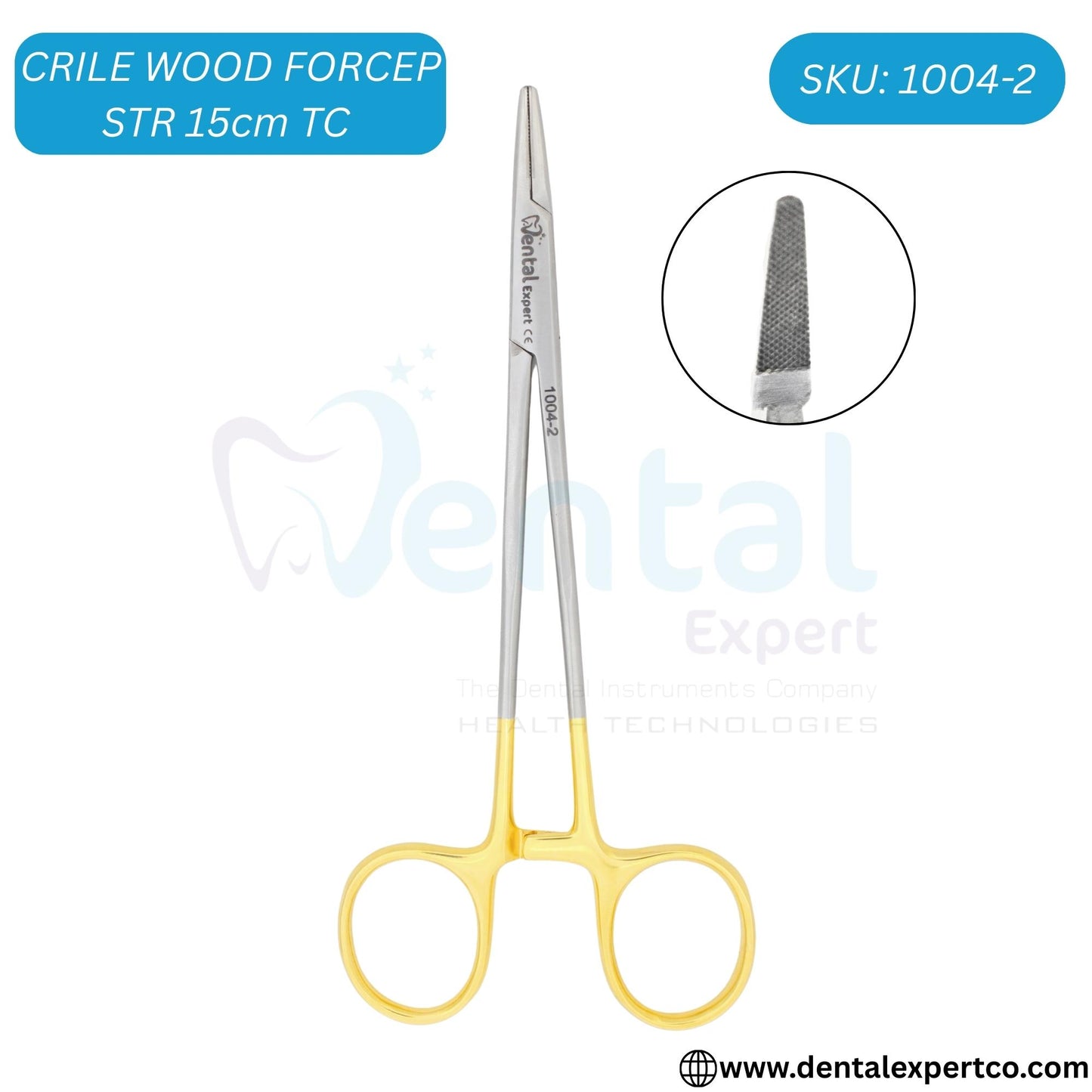 Cril Wood Straight 15cm TC insert Needle Size 2-0,3-0,4-0
