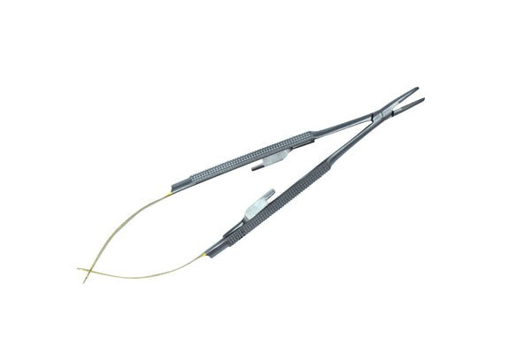 Castroviejo TC inserto Manico Rotondo Dritto 14cm Calibro Ago 5-0,6-0,7-0 (Cod. 1004-18.)