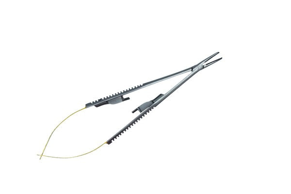 Castroviejo TC inserto curvo 14cm Calibro Ago 4-0,5-0,6-0 (Cod. 1004-13.)