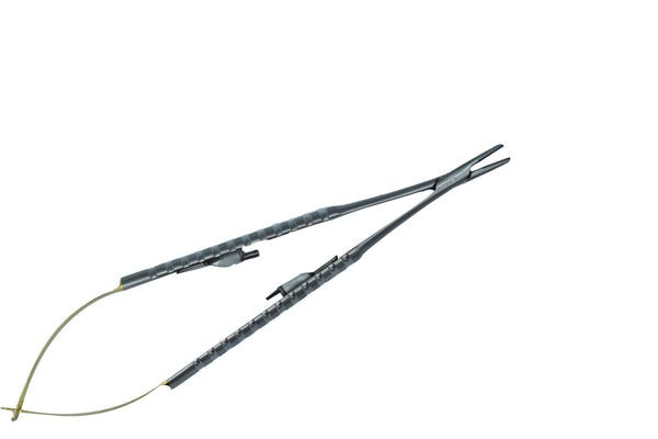 Castroviejo TC Inset Manico Tondo Dritto 18cm Misura Ago 5-0,6-0,7-0,8-0,9-0,10-0 (Cod. 1004-25.)