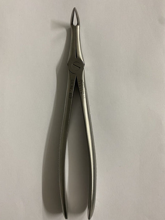FIG 45 CURVED FORCEPS FOR LOWER ROOTS WHIT SERRATED TIPS (Cod. 1000-44)