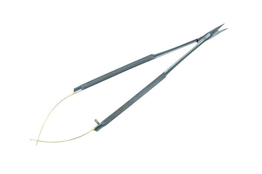 Micro Scissor Round Handle Curved 17cm TC insert (Cod. 1002-15)