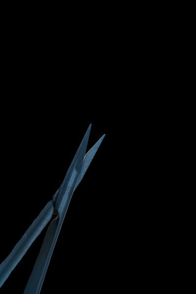 Micro Scissor Round Handle Straight 17cm Titanium (Cod. 1002-29)