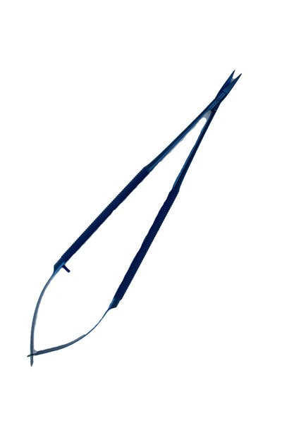 Micro scissors round Handle Curved 17cm TITANIUM insert (Cod. 1002-28)