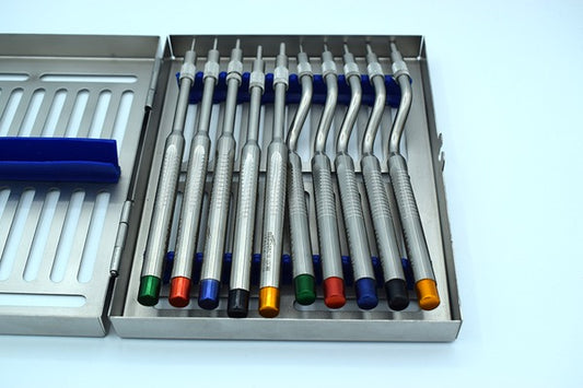 Osteotomi, set doppio blocco 10 pezzi (convessi) (COD. 1021-24)