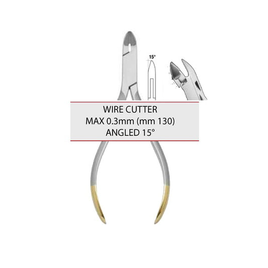 WIRE CUTTER 0.3mm (mm 130) ANGLED 15° (Cod. 1022-1)