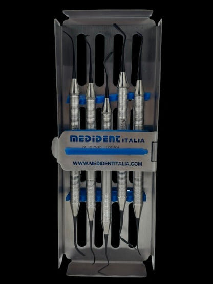 Strumenti per restauro in composito dentale - set di 5 pz con scatola - (Cod. 1017-20)